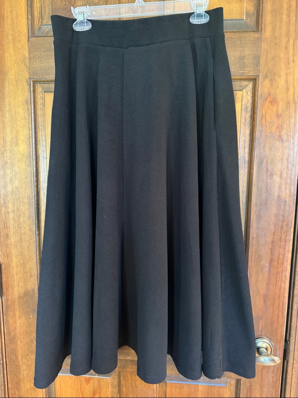 White Mark Black Circle Midi Skirt - Women's Flared Skater, L - Picture 2 of 7